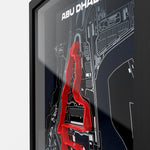 Close-up Abu Dhabi Yas Marina circuit 3D layered track detail