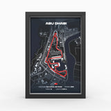 Abu Dhabi F1 track framed wall art front view A4