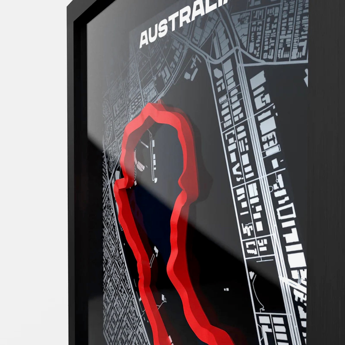 Albert Park Formula 1 circuit raised 3D wall art
