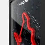 Detailed Hungaroring track 3D printed layered close-up
