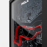 Detailed Imola circuit 3D printed track with clean layered finish