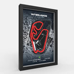 Side profile Interlagos track artwork showing elevation layers