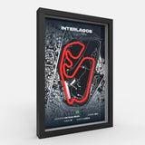 Side profile Interlagos track artwork showing elevation layers