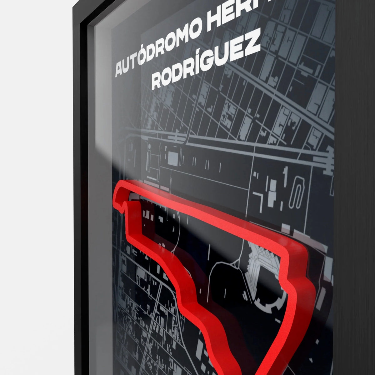 Mexico City Formula 1 circuit raised 3D wall art