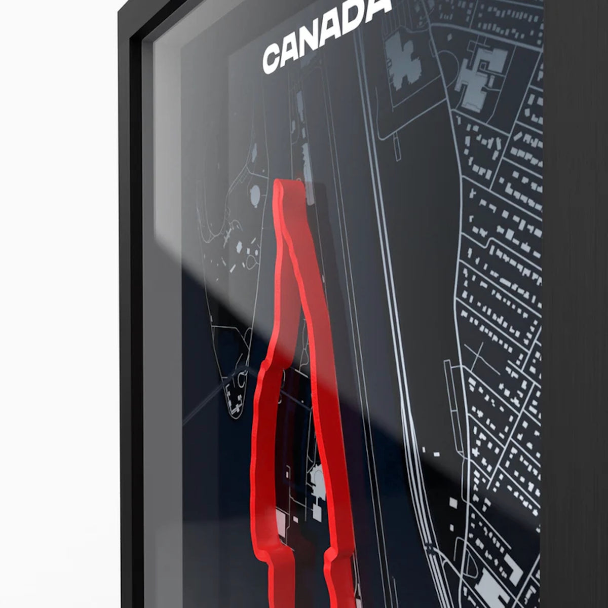 Montreal Formula 1 circuit raised 3D wall art