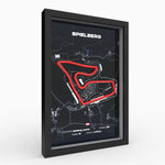 Side profile Red Bull Ring track artwork showing elevation layers