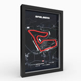 Side profile Red Bull Ring track artwork showing elevation layers