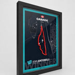 Side view of Montreal track artwork showing depth and layering - 2026 winner