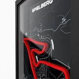 Detailed Red Bull Ring track 3D printed layered design close-up