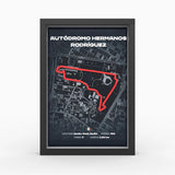 Mexican Grand Prix track framed wall art front view